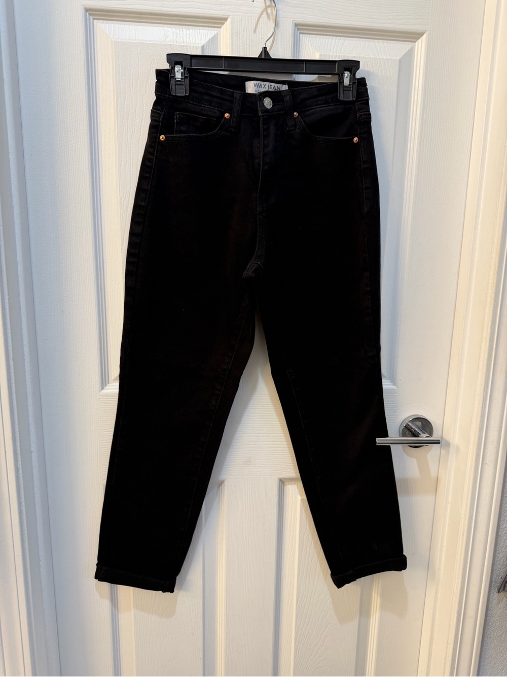 Wax Jean High-Rise Black Mom Jeans